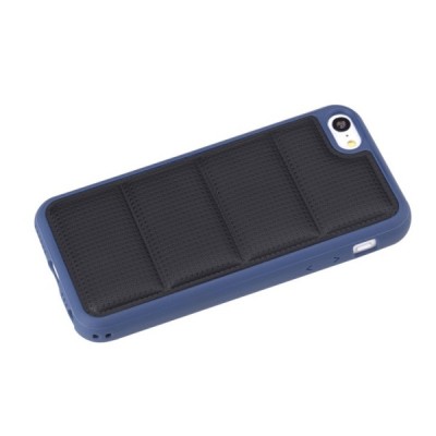 Juodas „Rock“ Grid dirbtinės odos ir kieto silikono (TPU) Apple iPhone SE (5, 5s) dėklas (dėkliukas) / Priedai.lt
