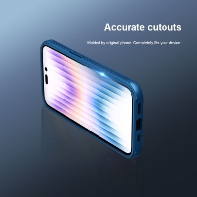 Apple iPhone 14 Pro „Nillkin“ CamShield Pro mėlynas dėklas, nugarėlė su kameros apsauga | Priedai.lt