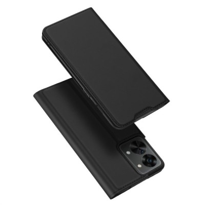„Dux Ducis“ Skin serijos OnePlus Nord 2T 5G juodas odinis atverčiamas dėklas | Priedai.lt
