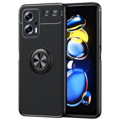 Xiaomi Poco X4 GT (Redmi Note 11T Pro, Redmi Note 11T Pro+) „Ring“ Kickstand (TPU) juodas dėklas - nugarėlė | Priedai.lt