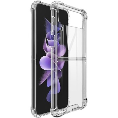 Samsung Galaxy Z Flip3 (F711) Imak sustiprintos apsaugos kieto silikono TPU skaidrus dėklas - nugarėlė | Priedai.lt