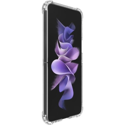 Samsung Galaxy Z Flip3 (F711) Imak sustiprintos apsaugos kieto silikono TPU skaidrus dėklas - nugarėlė | Priedai.lt