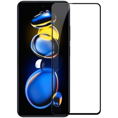 Xiaomi Poco X4 GT (Redmi Note 11T Pro, Redmi Note 11T Pro+) „Mocolo“ 2.5D 9H Tempered Glass sustiprintos apsaugos juodas pilnai