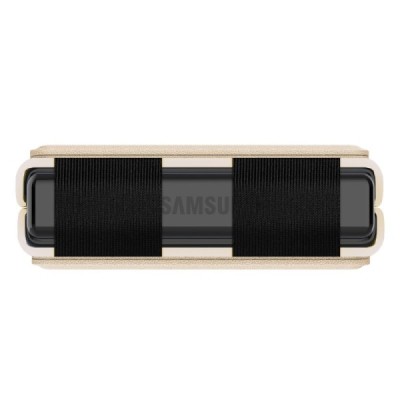 Prabangus „Nillkin“ Qin serijos auksinis odinis Samsung Galaxy Z Flip4 (F721) dėklas | Priedai.lt