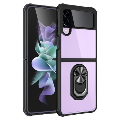 Samsung Galaxy Z Flip4 (F721) „Kickstand“ sustiprintos apsaugos skaidrus dėklas | Priedai.lt