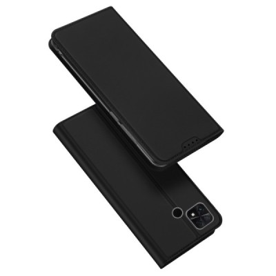 „Dux Ducis“ Skin serijos Xiaomi Poco C40 juodas odinis atverčiamas dėklas | Priedai.lt