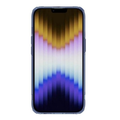 „Nillkin“ Nature TPU Pro MagSafe Apple iPhone 14 skaidrus sustiprintos apsaugos kieto silikono mėlynas dėklas | Priedai.lt