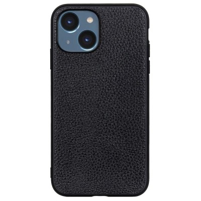 „Deluxe Leather“ Apple iPhone 14 juodas odinis dėklas | Priedai.lt