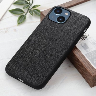 „Deluxe Leather“ Apple iPhone 14 Plus juodas odinis dėklas | Priedai.lt