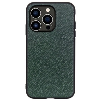 „Deluxe Leather“ Apple iPhone 14 Pro žalias odinis dėklas | Priedai.lt