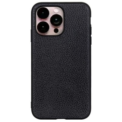 „Deluxe Leather“ Apple iPhone 14 Pro Max juodas odinis dėklas | Priedai.lt