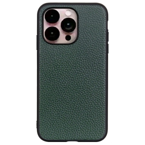 „Deluxe Leather“ dėklas - žalias (iPhone 14 Pro Max)