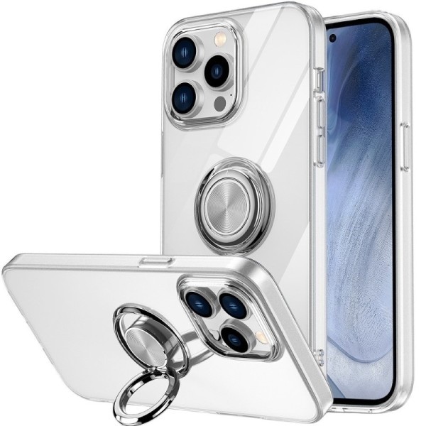 „Sheet“ Kickstand (TPU) dėklas - skaidrus (iPhone 14 Plus)