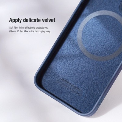 Apple iPhone 14 Pro „Nillkin“ CamShield MagSafe mėlynas dėklas, nugarėlė su kameros apsauga | Priedai.lt
