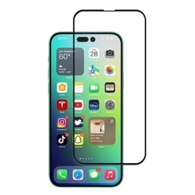 Apple iPhone 14 Pro „Mocolo“ 3D 9H Tempered Glass sustiprintos apsaugos juodas pilnai dengiantis apsauginis ekrano stiklas 0,26 