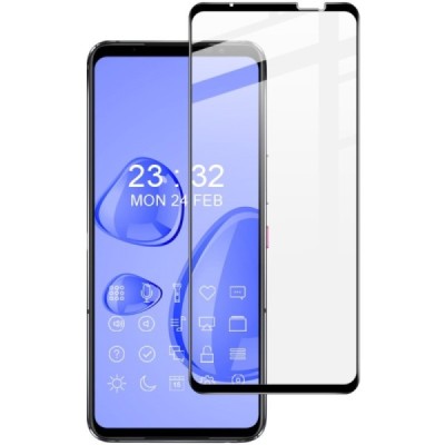 Asus Rog Phone 6 5G (6 Pro, 7 5G, 7 Pro, 7 Ultimate) „Imak“ 9H Tempered Glass sustiprintos apsaugos juodas pilnai dengiantis aps