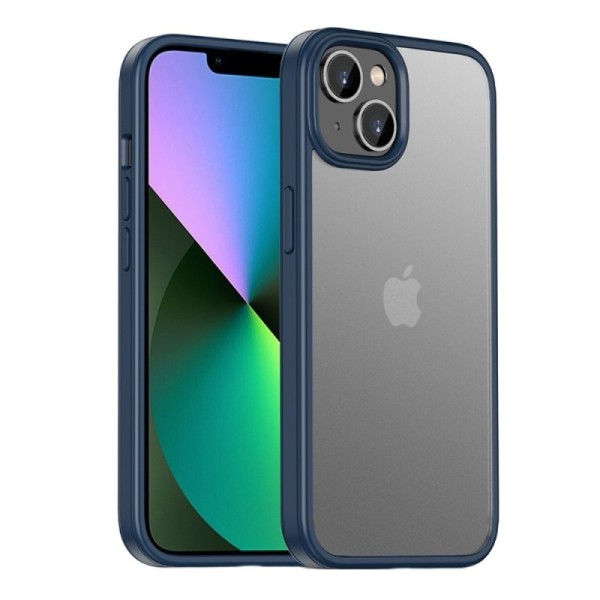 „IPAKY“ Rubberized dėklas - skaidrus, tamsiai mėlynas (iPhone 14)
