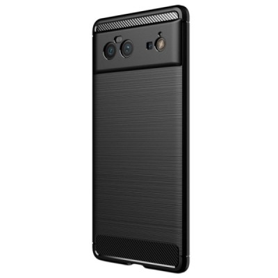Google Pixel 6 „Carbon“ kieto silikono TPU juodas dėklas - nugarėlė | Priedai.lt