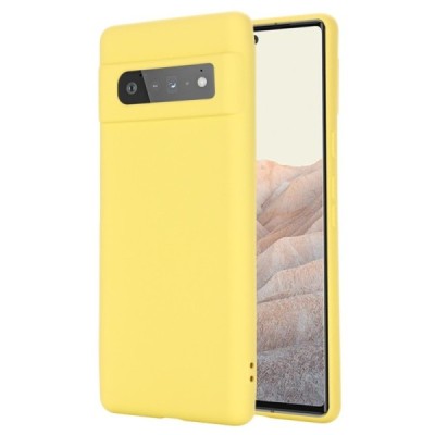 Google Pixel 6 Pro Shell kieto silikono (TPU) dėklas geltonas - nugarėlė | Priedai.lt