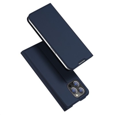 „Dux Ducis“ Skin serijos Apple iPhone 14 Pro tamsiai mėlynas odinis atverčiamas dėklas | Priedai.lt