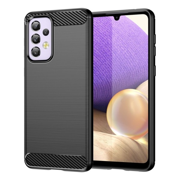 „Carbon“ kieto silikono (TPU) dėklas - juodas (Galaxy A33 5G)