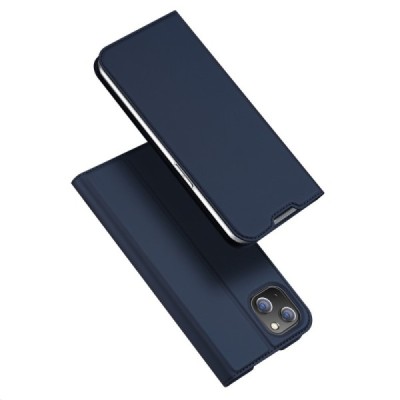 „Dux Ducis“ Skin serijos Apple iPhone 14 Plus tamsiai mėlynas odinis atverčiamas dėklas | Priedai.lt