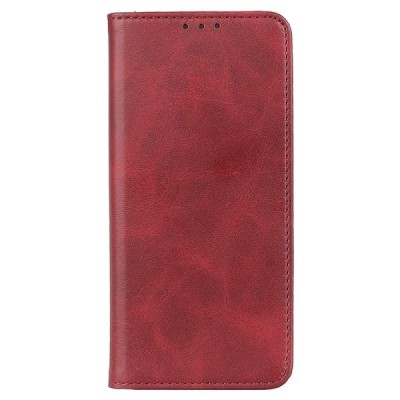 Asus Rog Phone 6 5G „Split“ raudonas odinis atverčiamas dėklas - knygutė | Priedai.lt