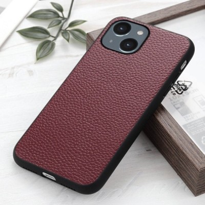 „Deluxe Leather“ Apple iPhone 14 Plus bordo odinis dėklas | Priedai.lt