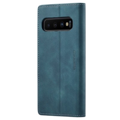 Samsung Galaxy S10+ (G975) CaseMe Retro solidus atverčiamas žalias odinis dėklas - knygutė | Priedai.lt