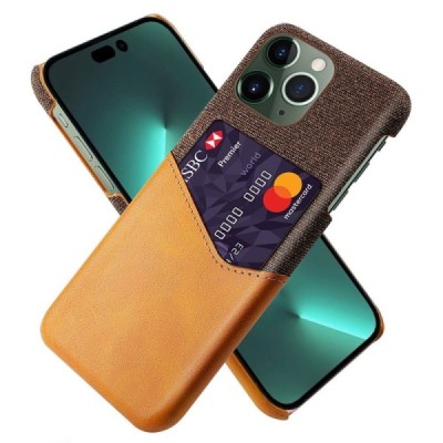 „KSQ“ Shell Apple iPhone 14 Pro rudas odinis dėklas - nugarėlė su kišenėle kortelėms | Priedai.lt