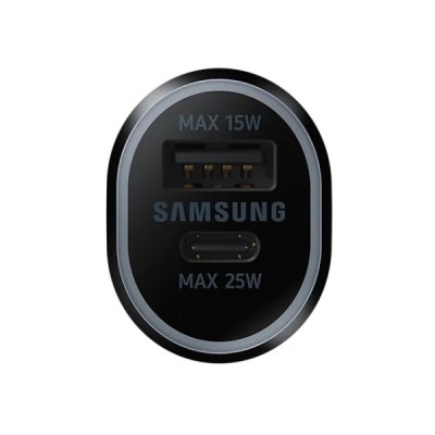 Originalus „Samsung“ Super Fast Charger Duo EP-L4020NBEGEU automobilinis įkroviklis  - juodas (25W + 15W) | Priedai.LT