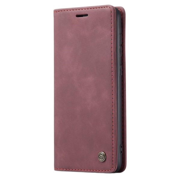 „CaseMe“ Retro solidus atverčiamas dėklas - bordo (Galaxy A33 5G)