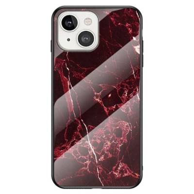 Apple iPhone 14 „Marble“ kieto silikono TPU juodas / raudonas dėklas - nugarėlė | Priedai.lt