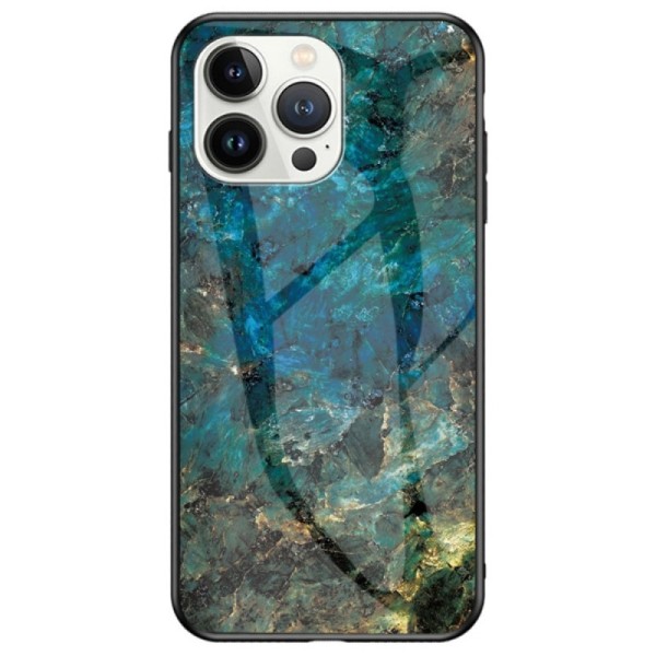 „Marble“ kieto silikono (TPU) dėklas - mėlynas (iPhone 14 Pro)