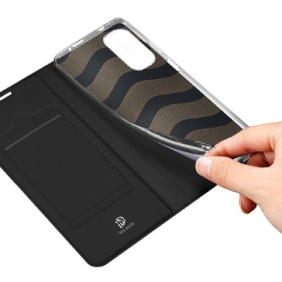 Xiaomi Redmi Note 11 4G (Redmi Note 11s 4G) „Dux Ducis“ Skin serijos juodas odinis atverčiamas dėklas - knygutė | Priedai.lt