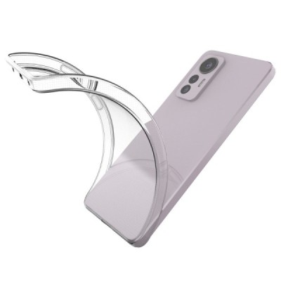 Xiaomi 12 Lite kieto silikono TPU skaidrus dėklas - nugarėlė | Priedai.lt