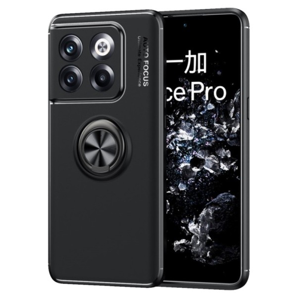 „FOCUS“ Kickstand kieto silikono (TPU) dėklas - juodas (OnePlus 10T)
