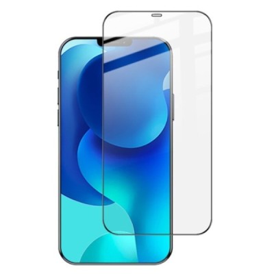 Apple iPhone 12 Pro Max „Guardian“ 9H Tempered Glass sustiprintos apsaugos juodas pilnai dengiantis apsauginis ekrano stiklas | 