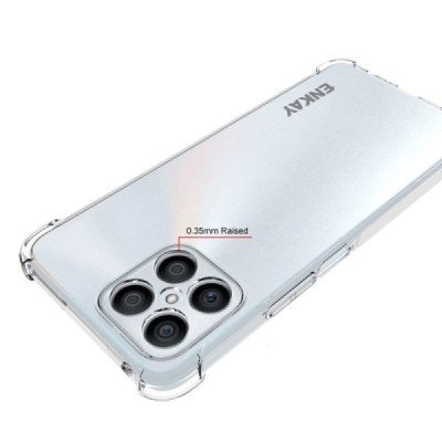 Huawei Honor X8 Enkay sustiprintos apsaugos kieto silikono TPU skaidrus dėklas - nugarėlė | Priedai.lt