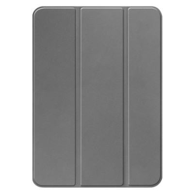 Apple iPad 11 2025, iPad 10,9 2022 atverčiamas pilkas odinis dėklas - knygutė (sulankstomas) | Priedai.lt