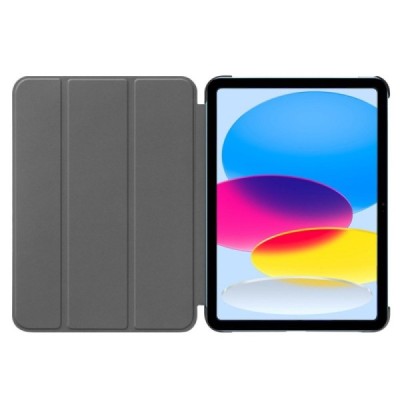Apple iPad 11 2025, iPad 10,9 2022 atverčiamas pilkas odinis dėklas - knygutė (sulankstomas) | Priedai.lt