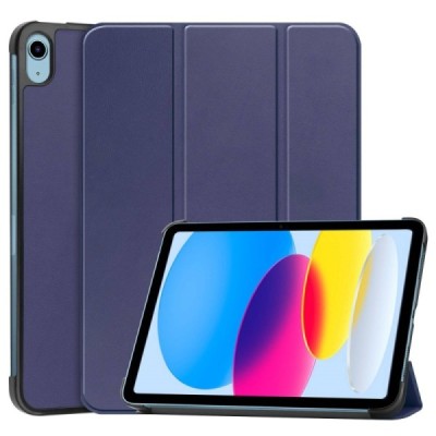 Apple iPad 11 2025, iPad 10,9 2022 atverčiamas tamsiai mėlynas odinis dėklas - knygutė (sulankstomas) | Priedai.lt