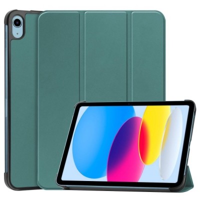 Apple iPad 11 2025, iPad 10,9 2022 atverčiamas žalias odinis dėklas - knygutė (sulankstomas) | Priedai.lt