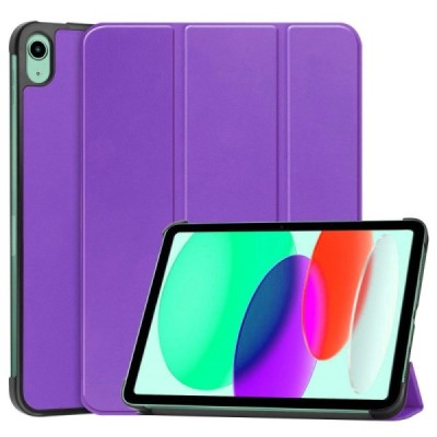 Apple iPad 11 2025, iPad 10,9 2022  atverčiamas violetinis odinis dėklas - knygutė (sulankstomas) | Priedai.lt