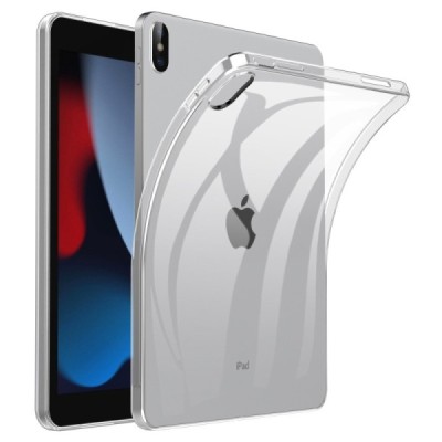 Apple iPad 11 2025, iPad 10.9 2022 hard silicone TPU transparent case - back | Priedai.lt