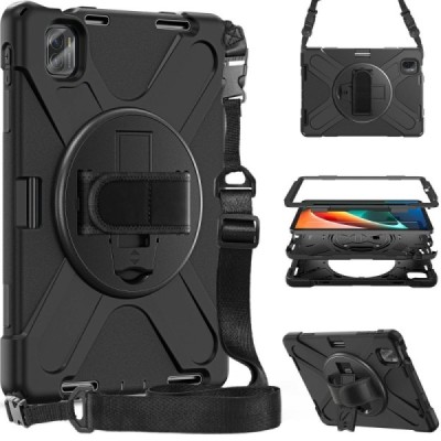 Xiaomi Pad 5 (Pad 5 Pro) sustiprintos apsaugos (360°) juodas dėklas - nugarėlė | Priedai.lt