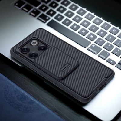 OnePlus 10T „Nillkin“ CamShield juodas dėklas, nugarėlė su kameros apsauga | Priedai.lt