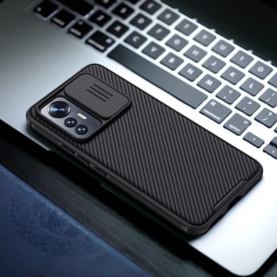 Xiaomi 12 Lite „Nillkin“ CamShield juodas dėklas, nugarėlė su kameros apsauga | Priedai.lt