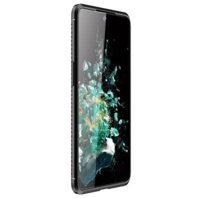 OnePlus 10T „Fiber“ kieto silikono TPU juodas dėklas - nugarėlė | Priedai.lt