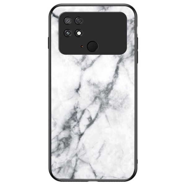 „Marble“ kieto silikono (TPU) dėklas - baltas (Poco C40)